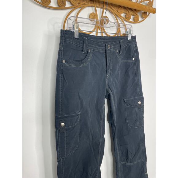 Kuhl women's charcoal black roll up pants crop 8 - Picture 3 of 6